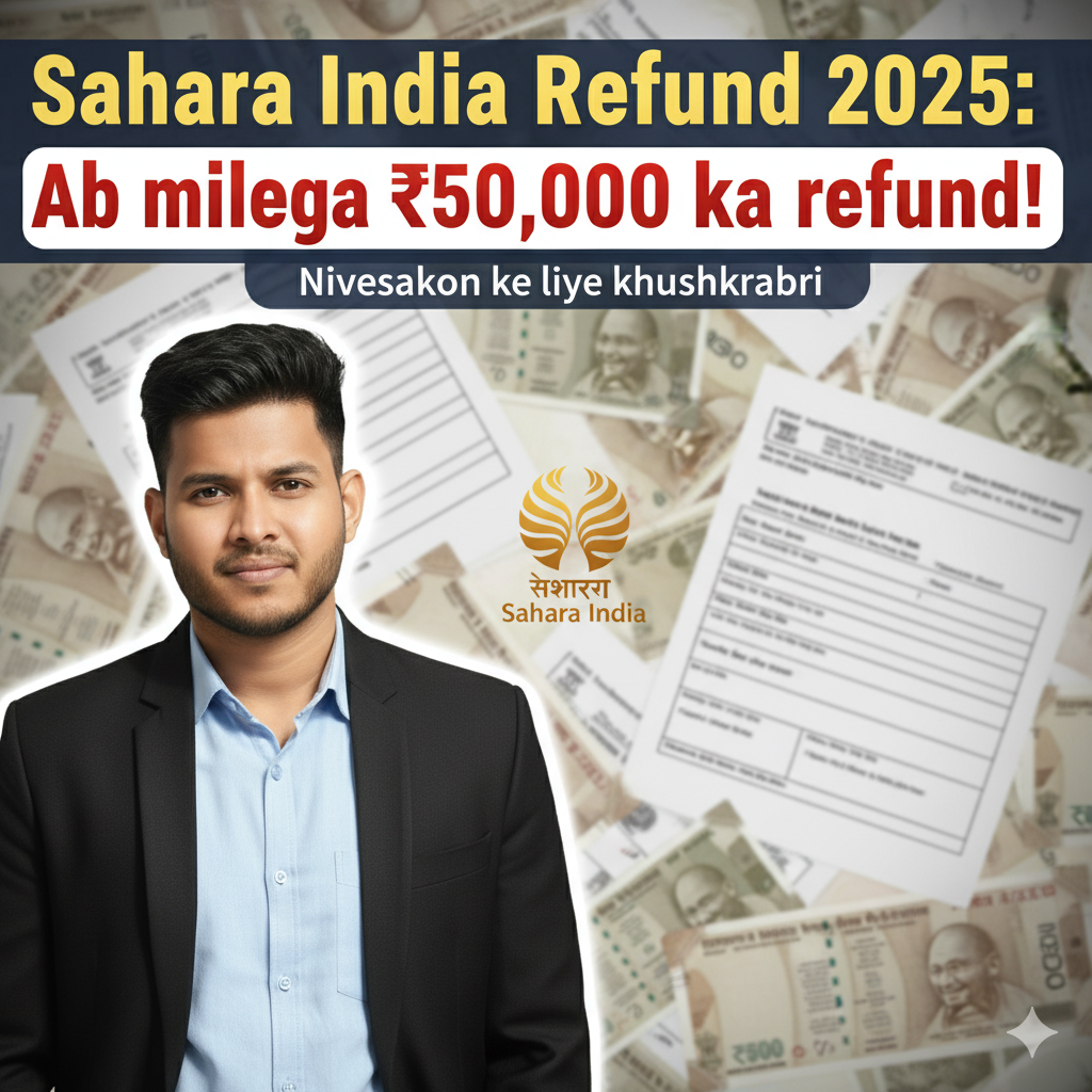 Sahara India Refund 2025: निवेशकों के लिए खुशखबरी, अब मिलेगा ₹50,000 तक का रिफंड
