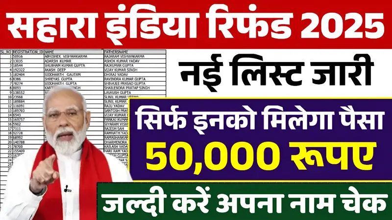 Sahara India Refund 2025: निवेशकों के लिए खुशखबरी, अब मिलेगा ₹50,000 तक का रिफंड